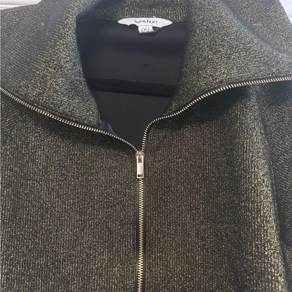 SPANX Black and Gold Metallic Top - Picture 2 of 4